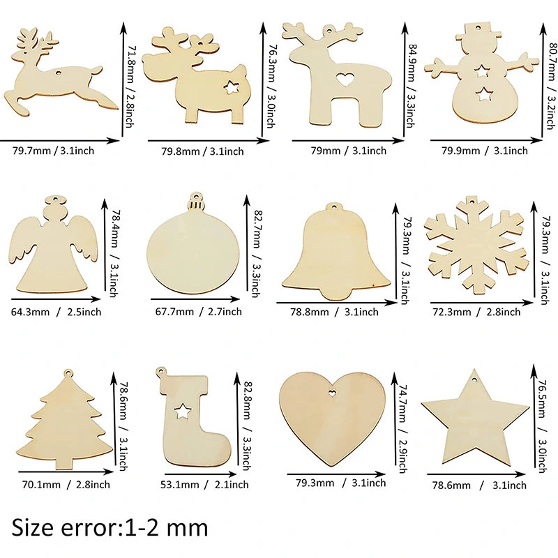 New Design Festival Ornaments Holder Hot Sale Wooden Christmas Tree Ornaments